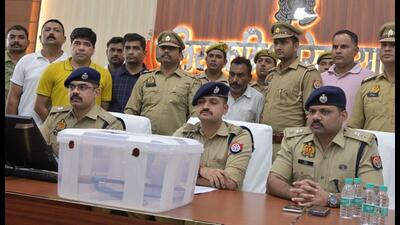 The accused, Sharan Singh, in police custody on Thursday. (HT) The accused, Sharan Singh, in police custody on Thursday. (HT)