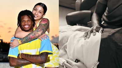 Travis Hunter and wife Leanna Lenee welcomed a baby boy Travis Hunter and wife Leanna Lenee welcomed a baby boy