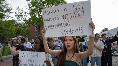 A file photo of a student protest at Harvard University. (AFP) A file photo of a student protest at Harvard University. (AFP)