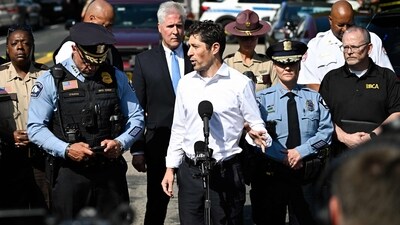 Minneapolis Mayor Jacob Frey addresses the media after the mass shooting at Annunciation Catholic Church on August 27, 2025. (Photo by Stephen Maturen / GETTY IMAGES NORTH AMERICA / Getty Images via AFP) (Getty Images via AFP) Minneapolis Mayor Jacob Frey addresses the media after the mass shooting at Annunciation Catholic Church on August 27, 2025. (Photo by Stephen Maturen / GETTY IMAGES NORTH AMERICA / Getty Images via AFP) (Getty Images via AFP)