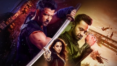 War 2 worldwide box office collection: Hrithik Roshan, Jr NTR and Kiara Advani's still from War 2. War 2 worldwide box office collection: Hrithik Roshan, Jr NTR and Kiara Advani's still from War 2.
