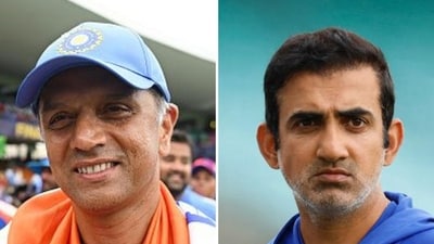 Former India head coach Rahul Dravid, left, and his successor Gautam Gambhir (AFP Images) Former India head coach Rahul Dravid, left, and his successor Gautam Gambhir (AFP Images)