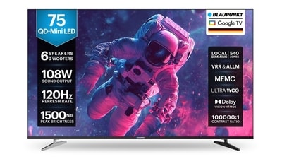 Blaupunkt introduces its first Google Mini QD TV in India with 65-inch and 75-inch models. (Blaupunkt)