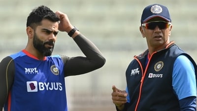 Virat Kohli and Rahul Dravid experienced some good times together for India, such as winning the T20 World Cup last year (AFP) Virat Kohli and Rahul Dravid experienced some good times together for India, such as winning the T20 World Cup last year (AFP)