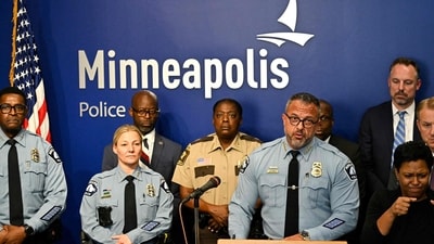 Minneapolis Police Chief Brian O'Hara (C) speaks at a law enforcement briefing following a mass shooting at Annunciation Catholic School on August 28, 2025 in Minneapolis, Minnesota. (AFP) Minneapolis Police Chief Brian O'Hara (C) speaks at a law enforcement briefing following a mass shooting at Annunciation Catholic School on August 28, 2025 in Minneapolis, Minnesota. (AFP)