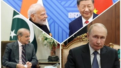 The SCO summit in China will be attended by Pakistan PM Shehbaz Sharif and Russia President Vladimir Putin. (Reuters and AFP file photos) The SCO summit in China will be attended by Pakistan PM Shehbaz Sharif and Russia President Vladimir Putin. (Reuters and AFP file photos)