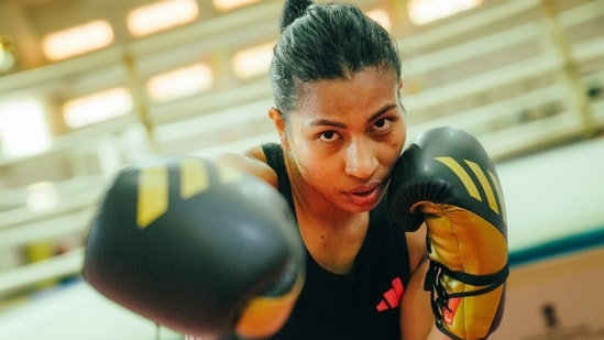 Lovlina Borgohain in action
