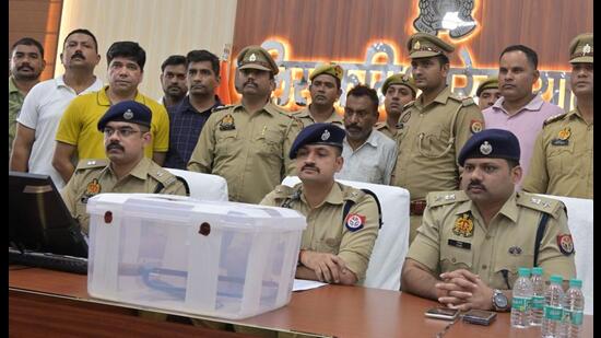 The accused, Sharan Singh, in police custody on Thursday. (HT)