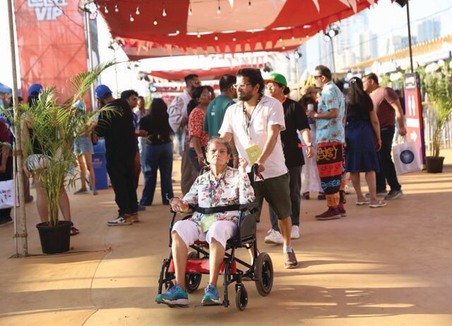 At many concerts, the venues and toilets are still not wheelchair accessible. At many concerts, the venues and toilets are still not wheelchair accessible.