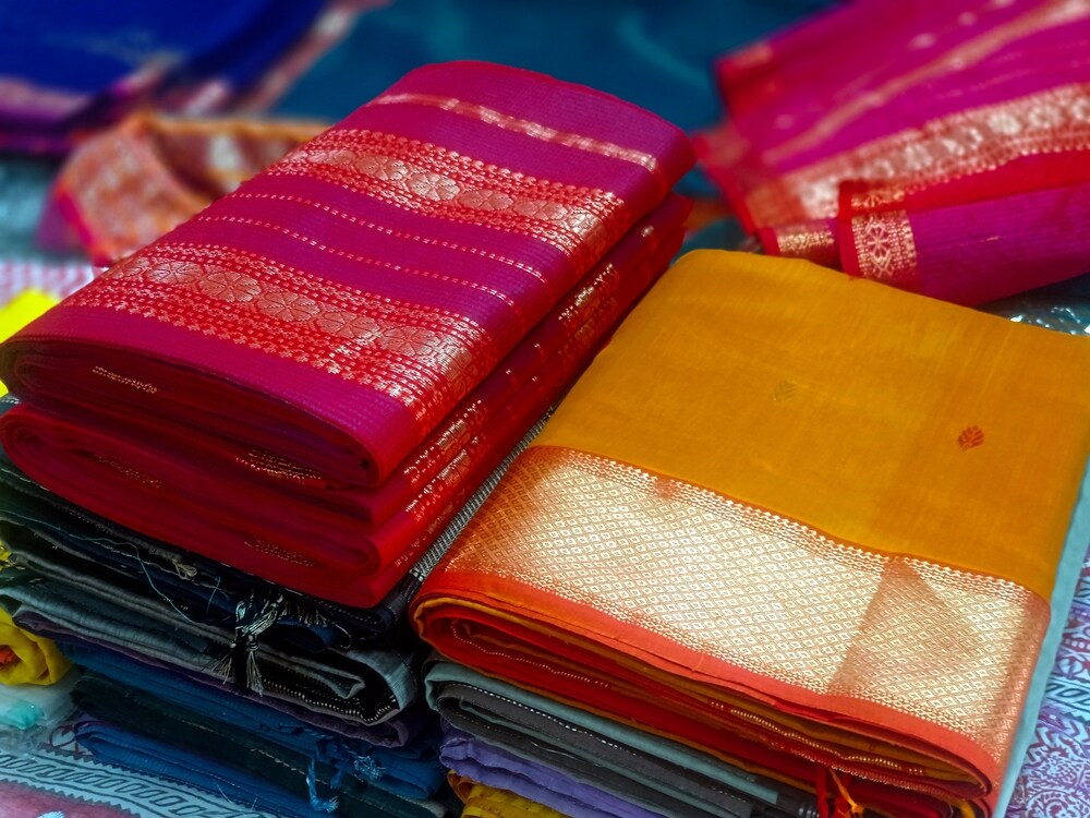 Make sure you fold your saree after taking it out, as it shouldn't be allowed to sit for a long time. (Shutterstock) Make sure you fold your saree after taking it out, as it shouldn't be allowed to sit for a long time. (Shutterstock)