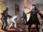 A still from Wolfenstein: The New Order, a game set in an alternative future in which the Nazis won. A still from Wolfenstein: The New Order, a game set in an alternative future in which the Nazis won.