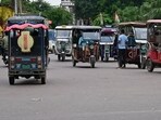  A purported video of the incident shows the rickshaw colliding with the bike.