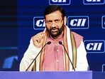 Haryana chief minister Nayab Singh Saini speaks during CII India Africa Business Conclave in New Delhi on Friday. (ANI) Haryana chief minister Nayab Singh Saini speaks during CII India Africa Business Conclave in New Delhi on Friday. (ANI)