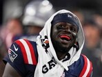 New England Patriots safety Jabrill Peppers stands on the sideline during the first half vs Commanders New England Patriots safety Jabrill Peppers stands on the sideline during the first half vs Commanders