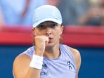 Iga Swiatek faced a bizarre question from a reporter about wearing beads in her hair, prompting backlash from netizens. (Christinne Muschi/The Canadian Press via AP)
