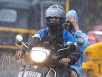 Motorists travel amid rain in Vikhroli (Satish Bate/ Hindustan Times) Motorists travel amid rain in Vikhroli (Satish Bate/ Hindustan Times)