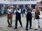 Political tensions escalated in the Himachal Pradesh legislative assembly on Friday as the opposition Bharatiya Janata Party (BJP) accused the ruling Congress government of shutting down 1,859 institutions established during the previous BJP regime. (HT photo) Political tensions escalated in the Himachal Pradesh legislative assembly on Friday as the opposition Bharatiya Janata Party (BJP) accused the ruling Congress government of shutting down 1,859 institutions established during the previous BJP regime. (HT photo)