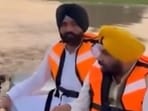 The clip is originally from a Facebook livestream on Punjab minister Laljit Singh Bhullar's account, streamed during a flood damage survey. The clip is originally from a Facebook livestream on Punjab minister Laljit Singh Bhullar's account, streamed during a flood damage survey.