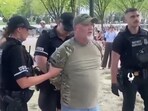 Jay Carey was arrested for burning the American flag outside the White House after President Trump's executive order on flag burning. Jay Carey was arrested for burning the American flag outside the White House after President Trump's executive order on flag burning.