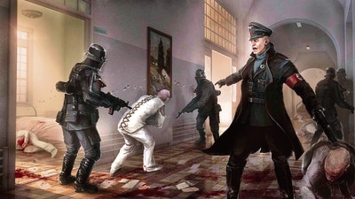 A still from Wolfenstein: The New Order, a game set in an alternative future in which the Nazis won. A still from Wolfenstein: The New Order, a game set in an alternative future in which the Nazis won.