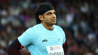 India's Neeraj Chopra in action during the Men's Javelin Throw Final (REUTERS)