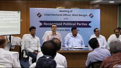An all party meeting being held at the Office of CEO, West Bengal regarding the rationalization of polling stations today. (X/CEOWestBengal) An all party meeting being held at the Office of CEO, West Bengal regarding the rationalization of polling stations today. (X/CEOWestBengal)