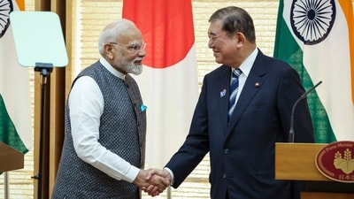 Prime Minister Narendra Modi held talks with Japan PM Shigeru Ishiba on Friday. (AP) Prime Minister Narendra Modi held talks with Japan PM Shigeru Ishiba on Friday. (AP)