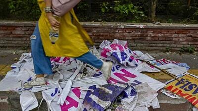 Last year, the elections were held on September 27, 2024, but widespread defacement led to a nearly two-month delay in counting and declaration of results after the Delhi High Court ordered the removal of all posters and graffiti. (RAJ K RAJ /HT Archive) Last year, the elections were held on September 27, 2024, but widespread defacement led to a nearly two-month delay in counting and declaration of results after the Delhi High Court ordered the removal of all posters and graffiti. (RAJ K RAJ /HT Archive)