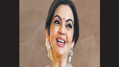 Nita Ambani at the Anant Ambani and Radhika Merchant Reception at the Jio World Convention Centre in BKC, Mumbai on July 14, 2024. (Photo by Raju Shinde/HT Photo) Nita Ambani at the Anant Ambani and Radhika Merchant Reception at the Jio World Convention Centre in BKC, Mumbai on July 14, 2024. (Photo by Raju Shinde/HT Photo)
