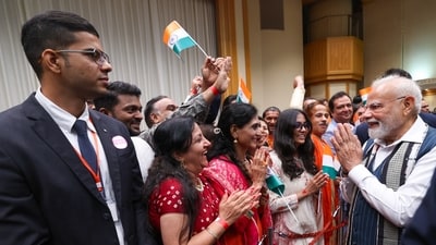 PM Modi interacts with members of the Indian community in Japan (X/@narendramodi) PM Modi interacts with members of the Indian community in Japan (X/@narendramodi)