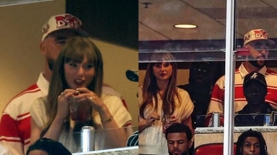 Taylor Swift and Travis Kelce make first public appearance after surprise proposal (Photos: X) Taylor Swift and Travis Kelce make first public appearance after surprise proposal (Photos: X)