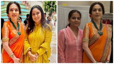 Nita Ambani celebrates Ganesh Chaturthi. Nita Ambani celebrates Ganesh Chaturthi.