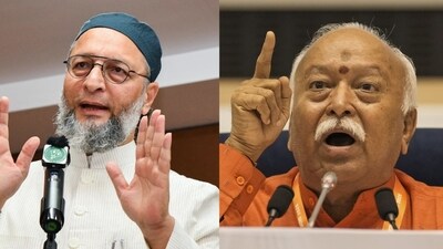 Owaisi accused the RSS and organisations sponsored or supported by it of being responsible for "spreading anti-Muslims hatred". (ANI/ PTI Photos) Owaisi accused the RSS and organisations sponsored or supported by it of being responsible for "spreading anti-Muslims hatred". (ANI/ PTI Photos)