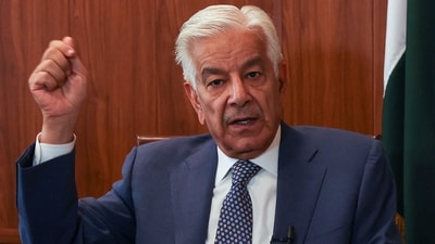 Pakistan Defence Minister Khawaja Asif made the claims during a visit to flood-hit areas in Sialkot. (REUTERS)