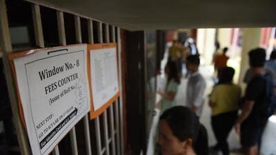 representative picture of fee counter (HT Archives) (Sanchit Khanna/HT PHOTO) representative picture of fee counter (HT Archives) (Sanchit Khanna/HT PHOTO)