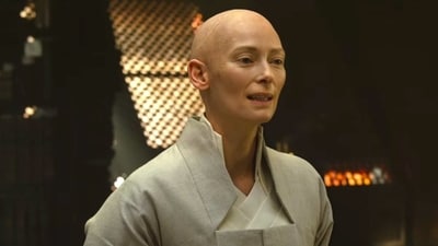 Tilda Swinton shaved her head for her role as the Ancient One, in Marvel's Doctor Strange. Her hair transformation was a conscious decision to add depth to her character's wisdom, since the comics feature the Ancient One as male and with hair. Tilda Swinton shaved her head for her role as the Ancient One, in Marvel's Doctor Strange. Her hair transformation was a conscious decision to add depth to her character's wisdom, since the comics feature the Ancient One as male and with hair.