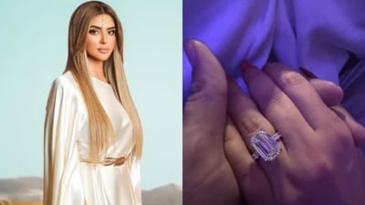 Dubai royal Sheikha Mahra showed her ring on Instagram after her engagement with Moroccan-American rapper French Montana. (Instagram/Xtianna) Dubai royal Sheikha Mahra showed her ring on Instagram after her engagement with Moroccan-American rapper French Montana. (Instagram/Xtianna)