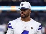 Dak Prescott #4 of the Dallas Cowboys walks off the field after the NFL Preseason 2025 game against the Atlanta Falcons Dak Prescott #4 of the Dallas Cowboys walks off the field after the NFL Preseason 2025 game against the Atlanta Falcons