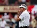 Gus Malzahn, offensive coordinator of the Florida State Seminole,s watches before a football game against the Alabama Crimson Tide Gus Malzahn, offensive coordinator of the Florida State Seminole,s watches before a football game against the Alabama Crimson Tide