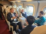 PM Modi and Japanese PM Shigeru Ishiba were headed to Sendai city in Japan aboard the bullet train. PM Modi and Japanese PM Shigeru Ishiba were headed to Sendai city in Japan aboard the bullet train.