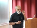 PP Divakaran argued that the expansion of trigonometric functions like sine and cosine and their inverses were studied by the Nila school of mathematics in Kerala before they were developed by Western mathematicians. He supported this claim with rigorous evidence. (@kvijayraghavan/X)