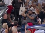 A man proposes to his girlfriend during a US Open match. A man proposes to his girlfriend during a US Open match.