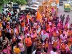 During a Ganesha procession near Bengaluru, a firecracker explosion on a forklift led to the death of 15-year-old Tanush Rao and injured six, including a police officer. (Parveen Kumar/HT photo/Representative image) During a Ganesha procession near Bengaluru, a firecracker explosion on a forklift led to the death of 15-year-old Tanush Rao and injured six, including a police officer. (Parveen Kumar/HT photo/Representative image)