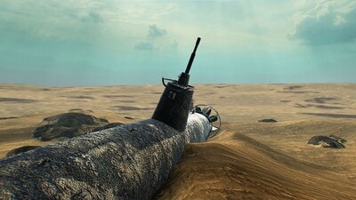 A still from the National Geographic documentary Drain The Oceans: Secrets of World War II. A still from the National Geographic documentary Drain The Oceans: Secrets of World War II.