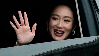 Thailand's suspended Prime Minister Paetongtarn Shinawatra waves as she leaves the Government House after being dismissed from her position, in Bangkok, Thailand. (AP) Thailand's suspended Prime Minister Paetongtarn Shinawatra waves as she leaves the Government House after being dismissed from her position, in Bangkok, Thailand. (AP)