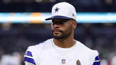 Dak Prescott #4 of the Dallas Cowboys walks off the field after the NFL Preseason 2025 game against the Atlanta Falcons (Getty Images via AFP) Dak Prescott #4 of the Dallas Cowboys walks off the field after the NFL Preseason 2025 game against the Atlanta Falcons (Getty Images via AFP)