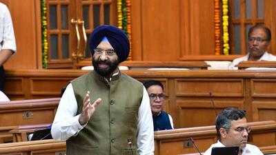 Delhi cabinet minister Manjinder Singh Sirsa on Wednesday. (HT Photo) Delhi cabinet minister Manjinder Singh Sirsa on Wednesday. (HT Photo)