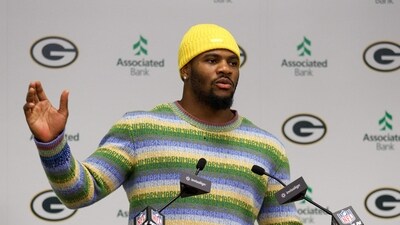 Former Dallas Cowboy Micah Parsons speaks to the media. (Getty Images via AFP) Former Dallas Cowboy Micah Parsons speaks to the media. (Getty Images via AFP)