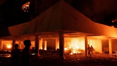 The Antara news agency said the dead victims allegedly had been trapped in the burning building. The disaster agency said two of the injuries resulted from people jumping out of the building. (Reuters)