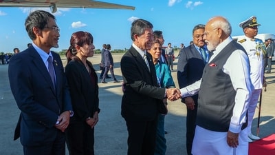 Prime Minister Narendra Modi emplanes for Tianjin, China, after concluding his two-day visit to Japan, on Saturday, 30 August 2025. (DPR PMO)